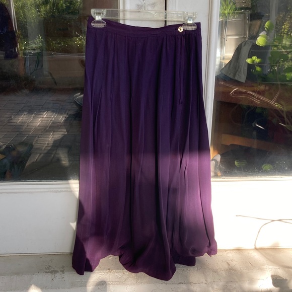 Y2K Vintage Casual Corner Elegant A-Line Skirt in Deep Purple - Picture 6 of 6